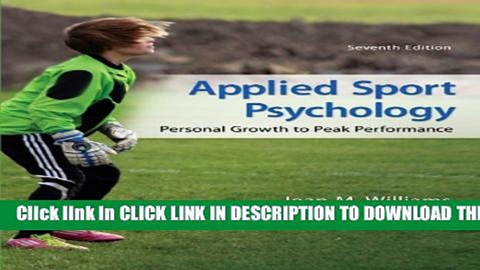 New Book Applied Sport Psychology: Personal Growth to Peak Performance