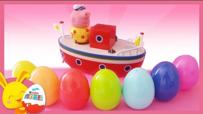 Les couleurs avec Peppa Pig - oeufs surprises de couleurs - Le bateau - Titounis - Touni Toys