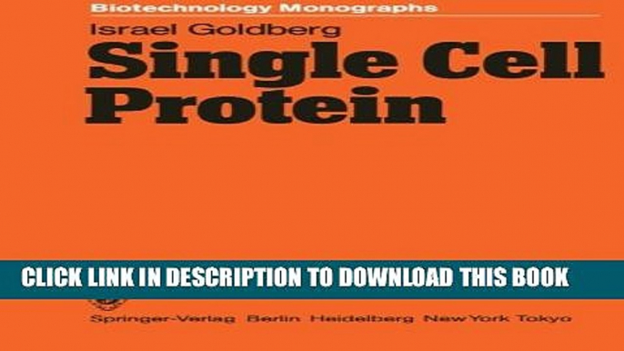 New Book Single Cell Protein