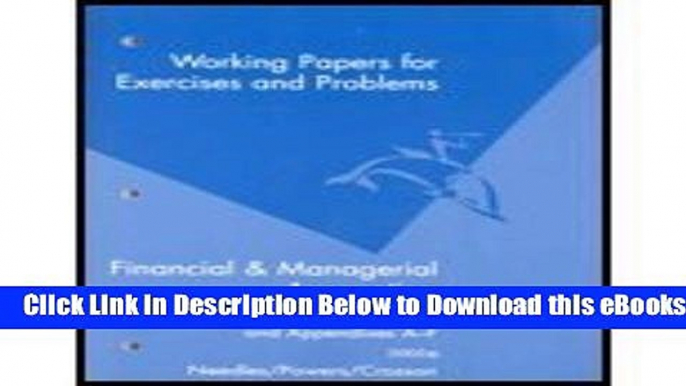 [Reads] Financial   Managerial Accounting Working Papers: Volume I Free Books