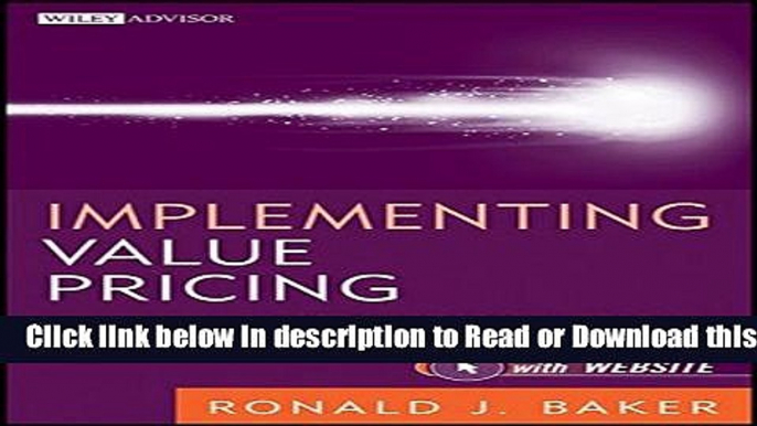 [Read] Implementing Value Pricing: A Radical Business Model for Professional Firms Free Books