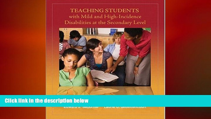 READ book  Teaching Students with Mild and High-Incidence Disabilities at the Secondary Level