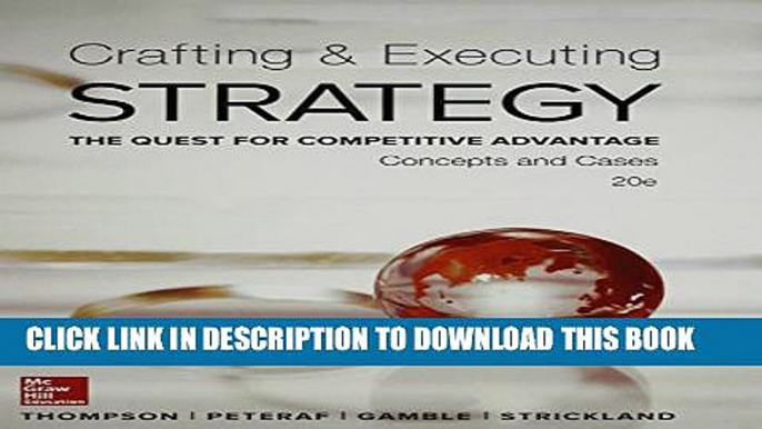 New Book Crafting   Executing Strategy: The Quest for Competitive Advantage:  Concepts and Cases