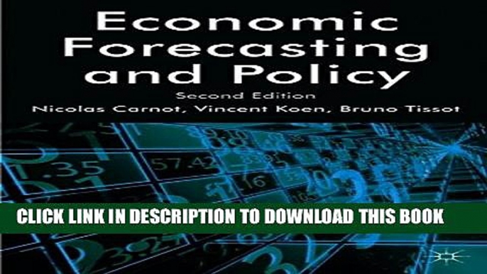 New Book Economic Forecasting and Policy