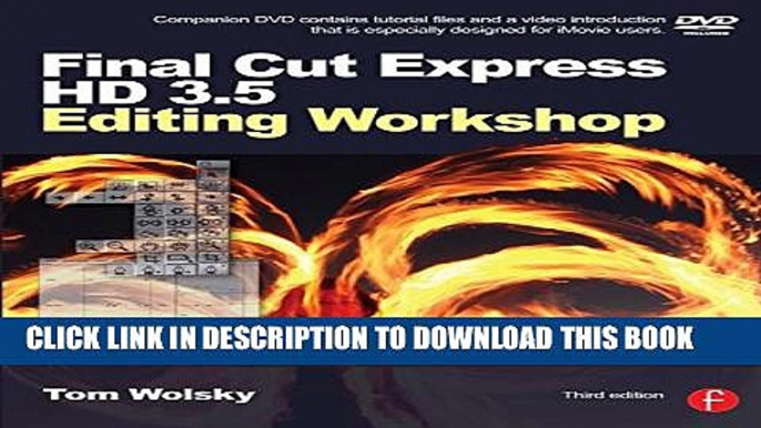 New Book Final Cut Express HD 3.5 Editing Workshop