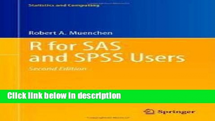 [Get] R for SAS and SPSS Users (Statistics and Computing) 2nd (second) edition Free New