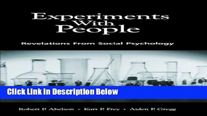 [Best Seller] Experiments With People: Revelations From Social Psychology New Reads