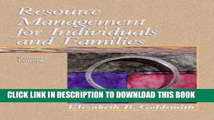 New Book Resource Management for Individuals and Families