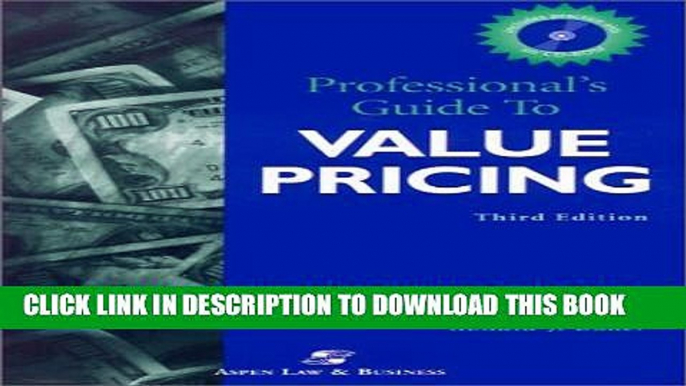 Collection Book Professional s Guide to Value Pricing with CDROM