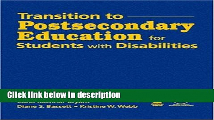 [Get] Transition to Postsecondary Education for Students With Disabilities Free New