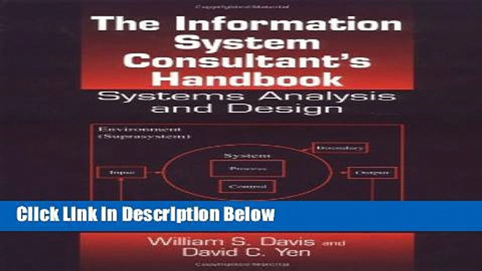 [Reads] The Information System Consultant s Handbook: Systems Analysis and Design Online Ebook