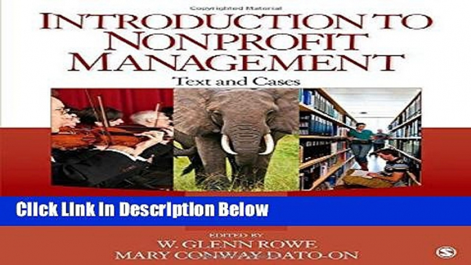 [Fresh] Introduction to Nonprofit Management: Text and Cases (Ivey Casebook) New Ebook