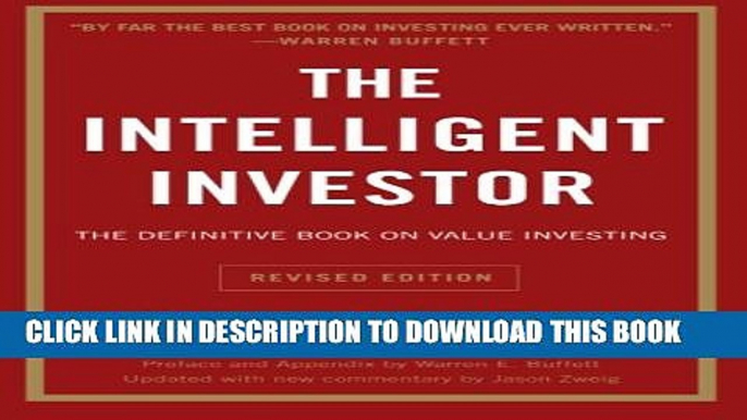 Collection Book The Intelligent Investor: The Definitive Book on Value Investing. A Book of