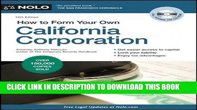 Collection Book How to Form Your Own California Corporation