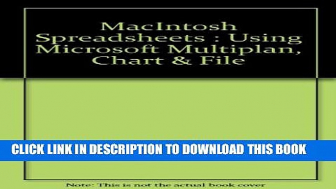 Collection Book MacIntosh Spreadsheets: Using Microsoft Multiplan, Chart   File