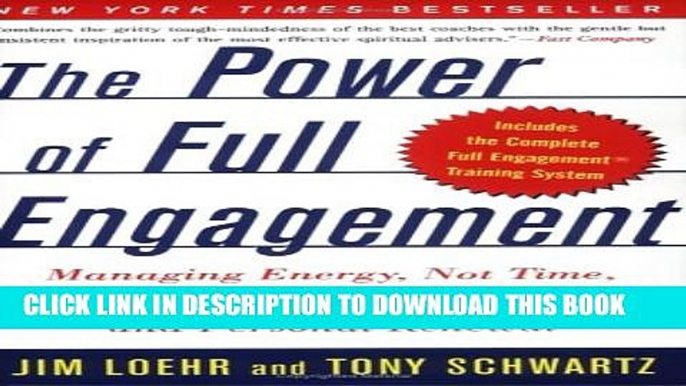 Collection Book The Power of Full Engagement: Managing Energy, Not Time, Is the Key to High