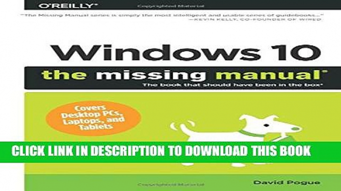 Collection Book Windows 10: The Missing Manual