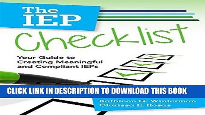 Collection Book The IEP Checklist: Your Guide to Creating Meaningful and Compliant IEPs