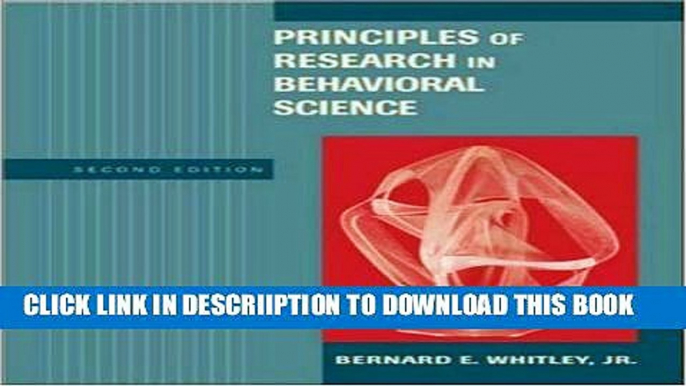 [PDF] Principles of Research in Behavioral Science with Internet Guide and PowerWeb Full Online