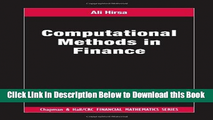 [Best] Computational Methods in Finance (Chapman and Hall/CRC Financial Mathematics Series) Online