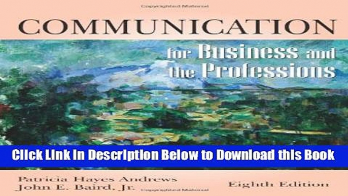 [Best] Communication for Business and the Professions Online Books