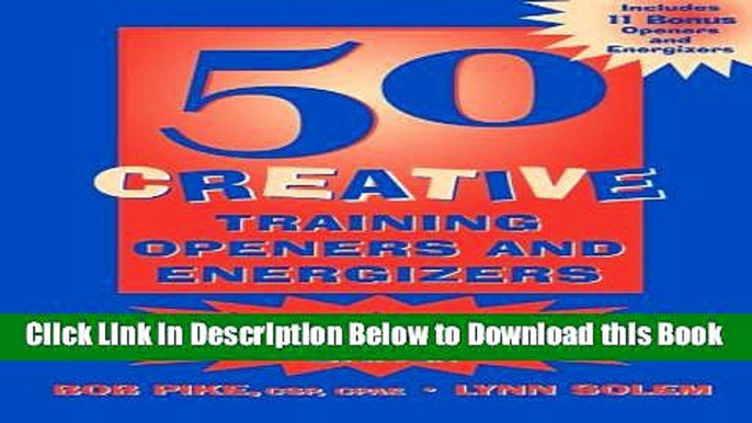 [Best] 50 Creative Training Openers and Energizers Online Ebook