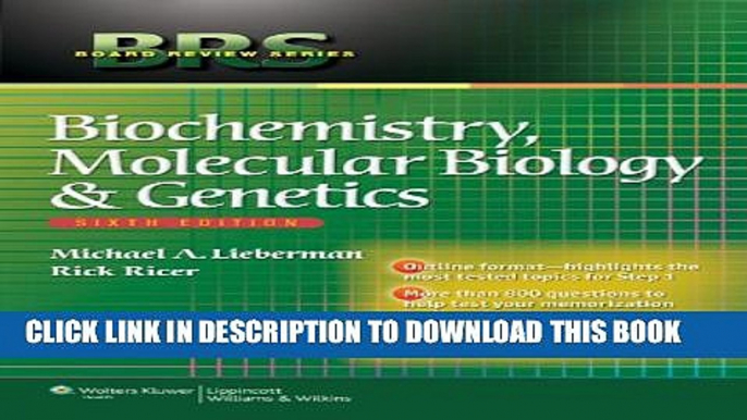 Collection Book BRS Biochemistry, Molecular Biology, and Genetics (Board Review Series)