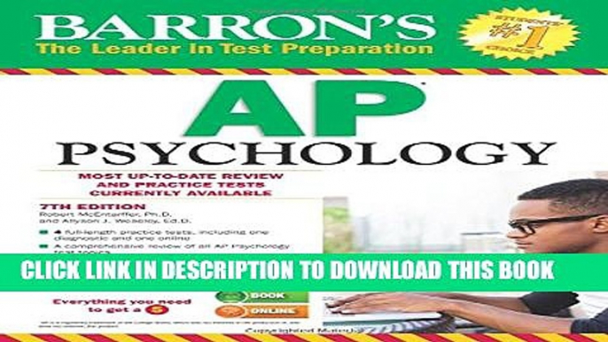 New Book Barron s AP Psychology, 7th Edition (Barron s AP Psychology Exam)