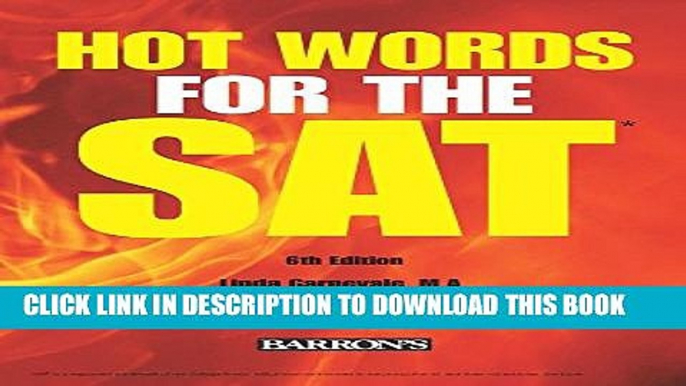 New Book Hot Words for the SAT ED, 6th Edition (Barron s Hot Words for the SAT)