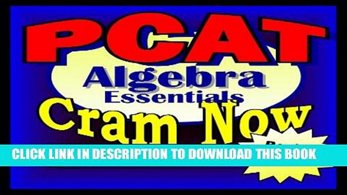 New Book PCAT Prep Test ALGEBRA REVIEW Flash Cards--CRAM NOW!--PCAT Exam Review Book   Study Guide