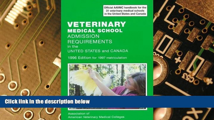 Must Have PDF  Veterinary Medical School Admission Requirements in the United States and Canada: