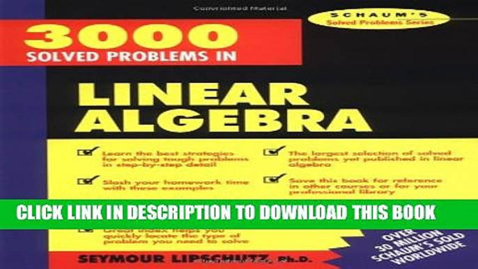 [PDF] 3,000 Solved Problems in Linear Algebra Popular Online