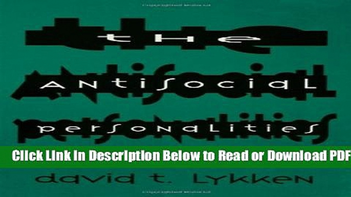 [Get] The Antisocial Personalities Popular Online