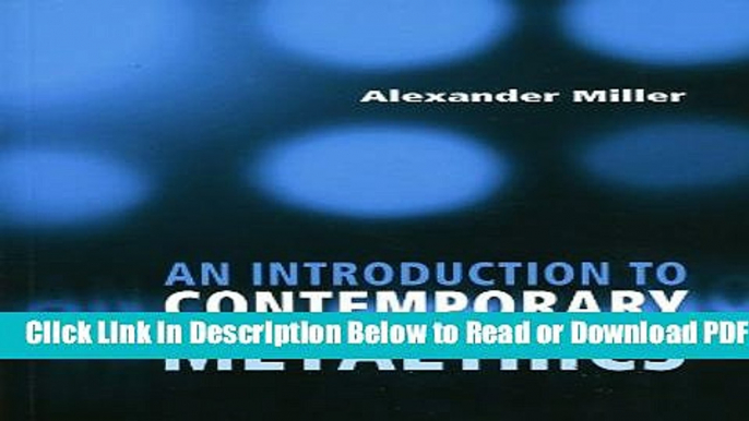 [Get] An Introduction to Contemporary Metaethics Popular Online