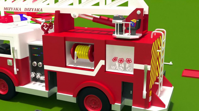 Fire trucks for children kids. Fire trucks responding. Construction game. Cartoons for children