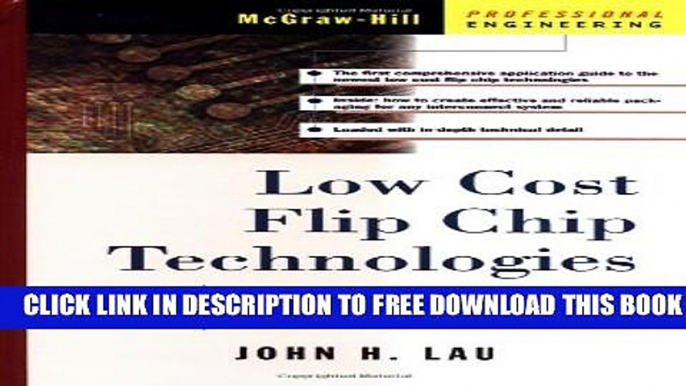 New Book Low Cost Flip Chip Technologies for DCA, WLCSP, and PBGA Assemblies