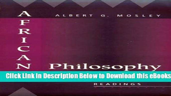 [PDF] African Philosophy: Selected Readings Free Ebook