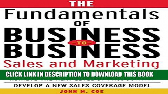 New Book The Fundamentals of Business-to-Business Sales   Marketing