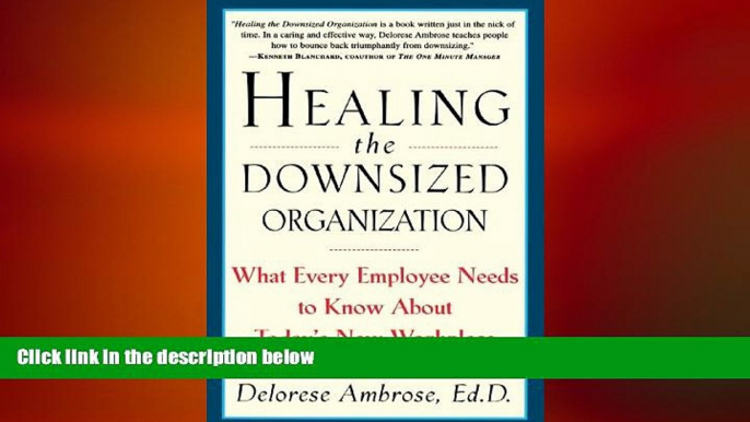 FREE DOWNLOAD  Healing the Downsized Organization: What Every Employee Needs to Know About Today