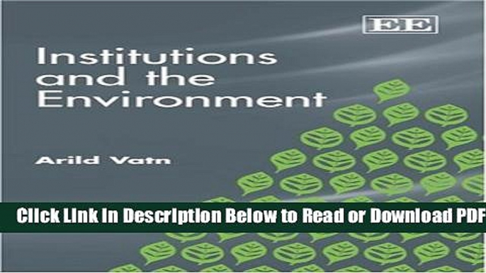 [Get] Institutions and the Environment Popular New