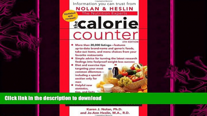 READ  The Calorie Counter, 6th Edition FULL ONLINE