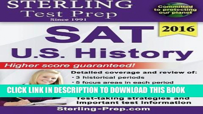 New Book Sterling Test Prep SAT U.S. History: SAT Subject Test Complete Content Review