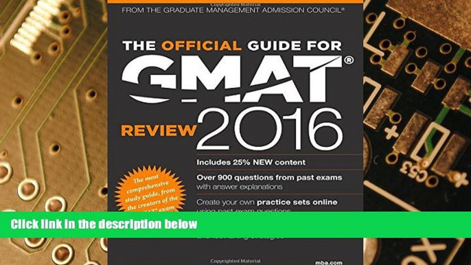 Big Deals  The Official Guide for GMAT Review 2016 with Online Question Bank and Exclusive Video