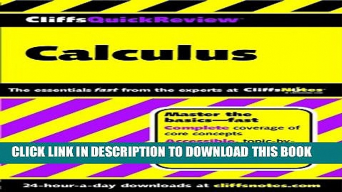 Collection Book CliffsQuickReview Calculus (Cliffs Quick Review (Paperback))