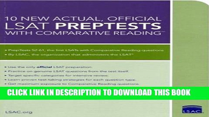 New Book 10 New Actual, Official LSAT PrepTests with Comparative Reading: (PrepTests 52-61) (Lsat