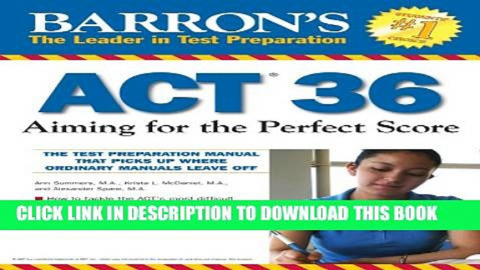 Collection Book Barron s ACT 36: Aiming for the Perfect Score