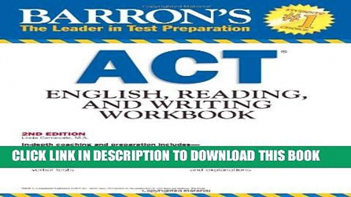 New Book Barron s ACT English, Reading and Writing Workbook, 2nd Edition