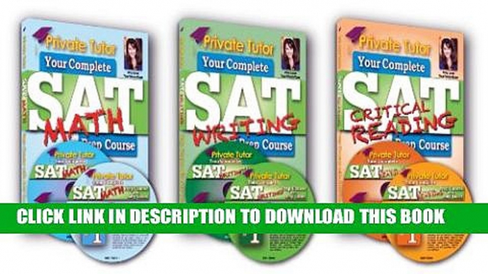 New Book Private Tutor - MATH, WRITING   READING - 20-Hour Interactive SAT Prep Course - 6 DVDs