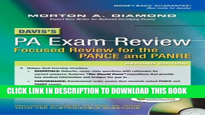 New Book Davis s PA Exam Review: Focused Review for the PANCE and PANRE