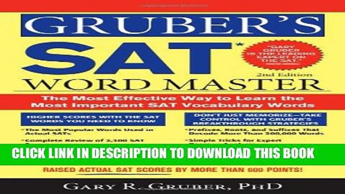 Collection Book Gruber s SAT Word Master: The Most Effective Way to Learn the Most Important SAT